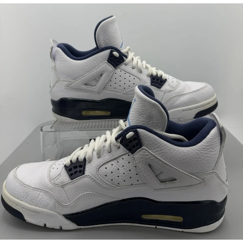 Jordan Air Jordan 4 Retro LS Columbia White/Black Leather 314254-107 Mens Sz 10